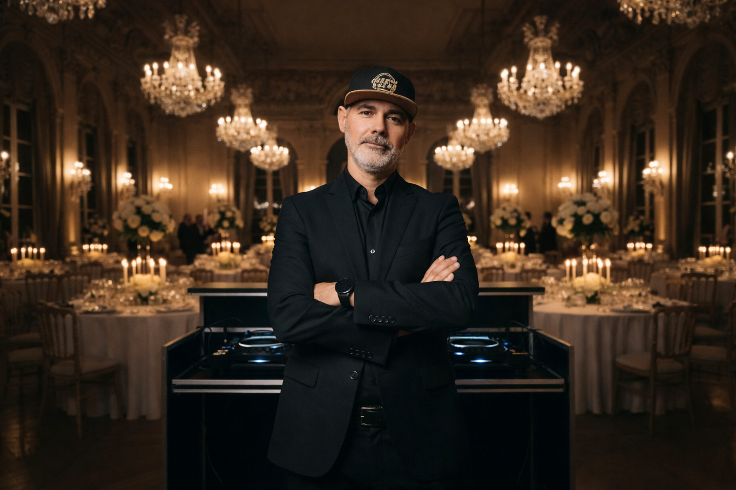 Portrait of Sylvain in a reception room